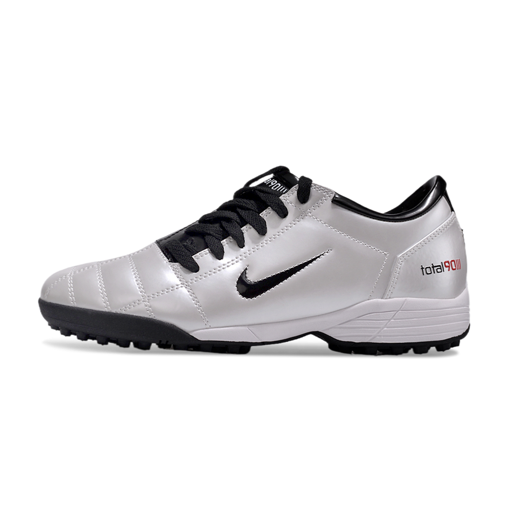 Chuteira Society Nike Total 90 TF Branco e Preto