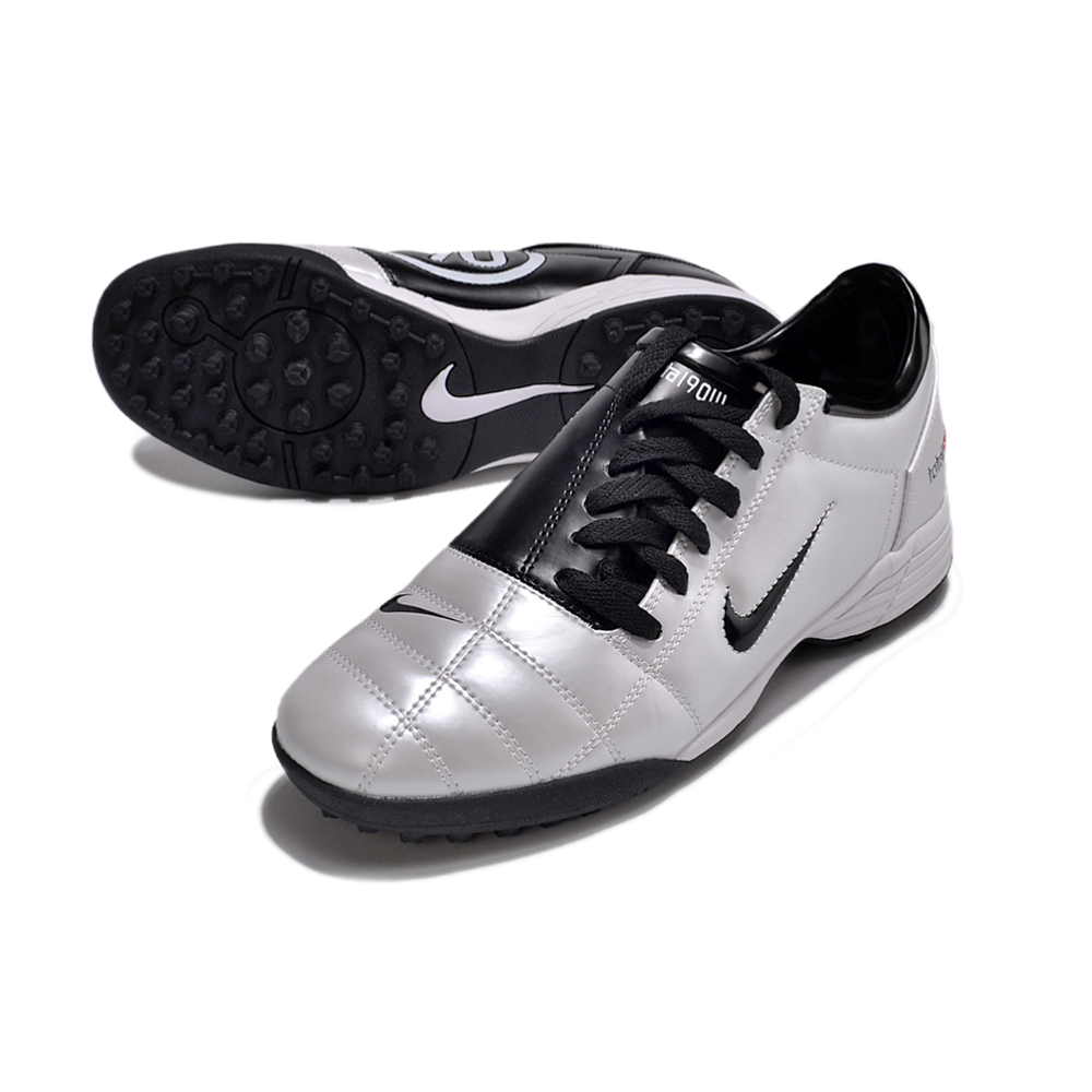 Chuteira Society Nike Total 90 TF Branco e Preto