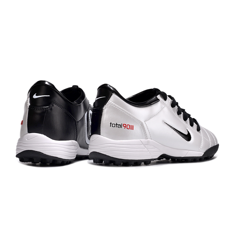 Chuteira Society Nike Total 90 TF Branco e Preto