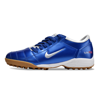 Chuteira Society Nike Total 90 TF Azul e Branco