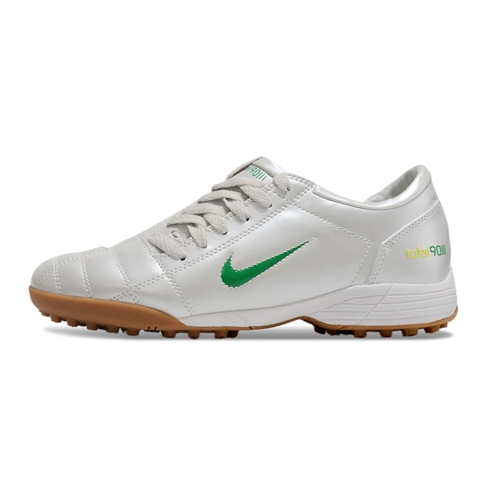 Chuteira Society Nike Total 90 TF Branco e Verde
