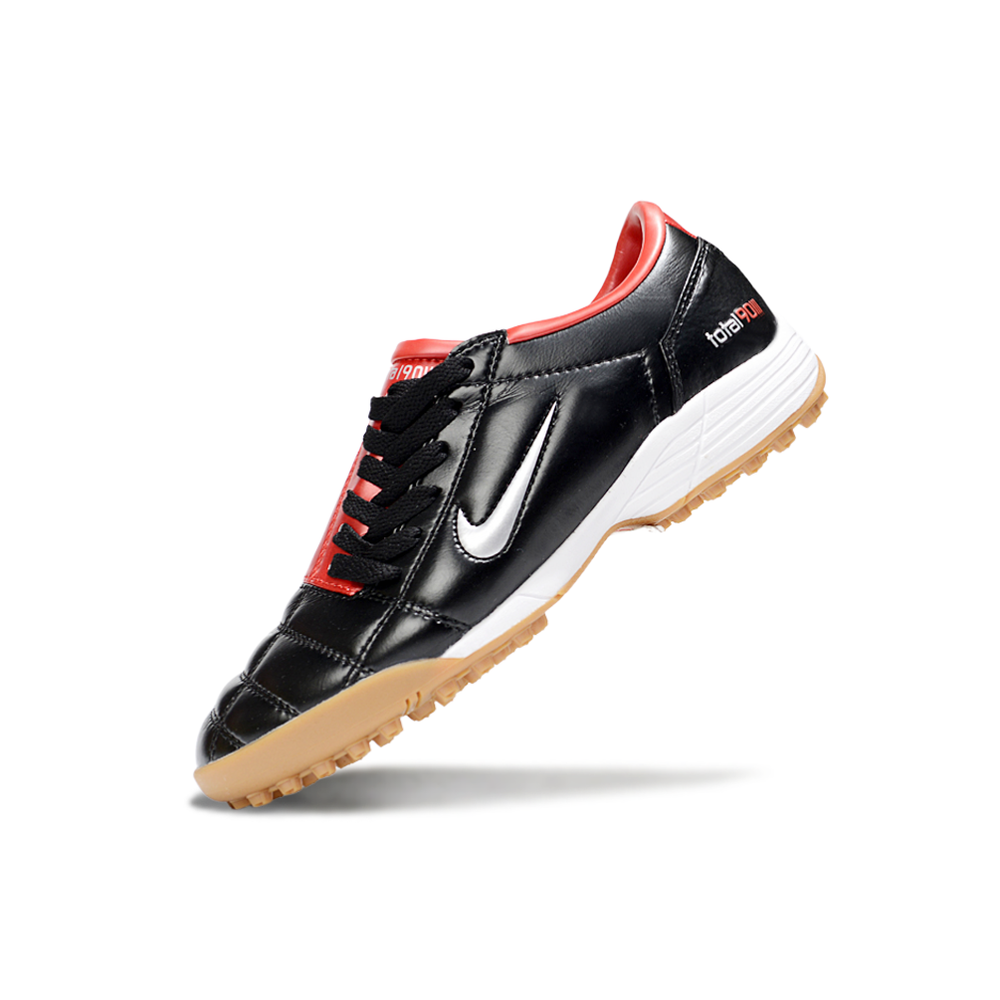 Chuteira Society Nike Total 90 TF Preto e Vermelho
