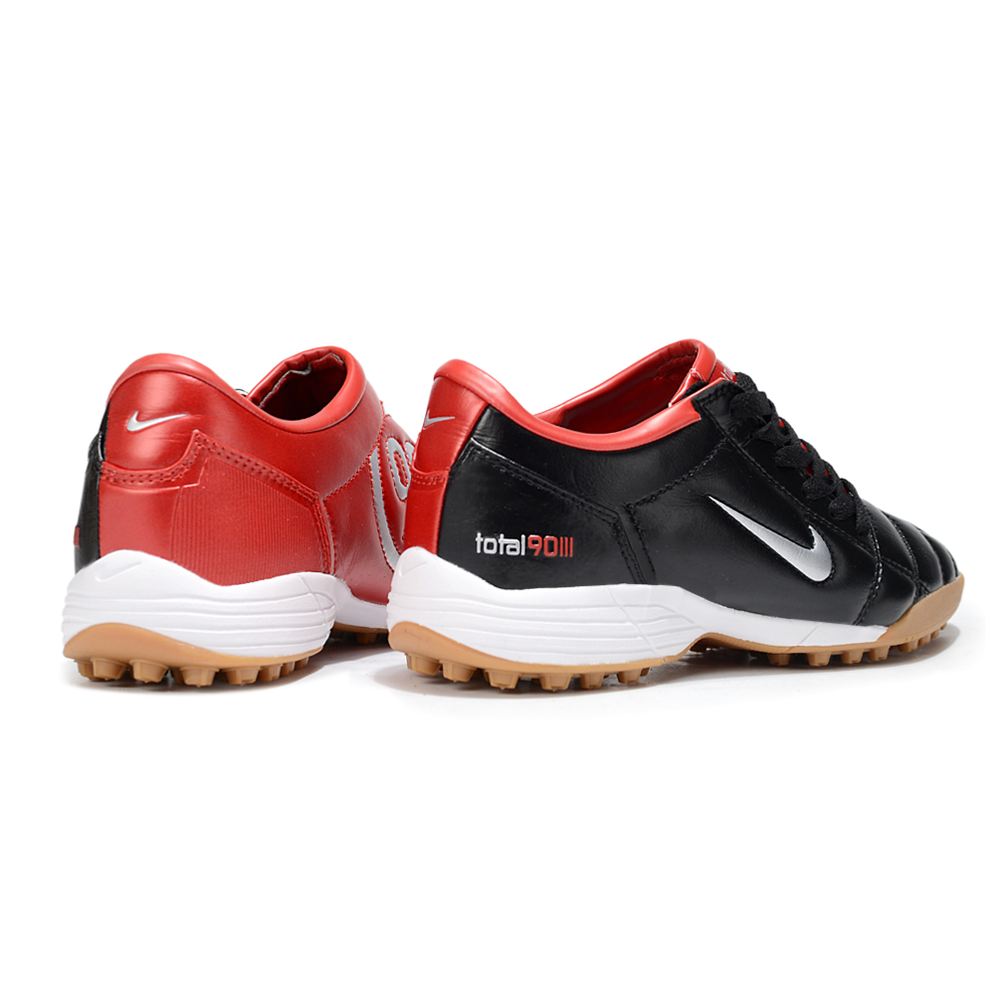 Chuteira Society Nike Total 90 TF Preto e Vermelho