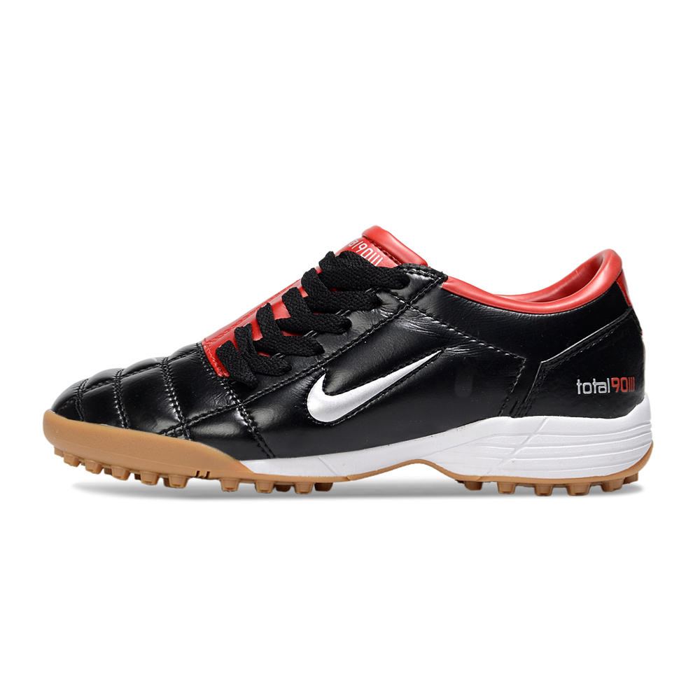 Chuteira Society Nike Total 90 TF Preto e Vermelho