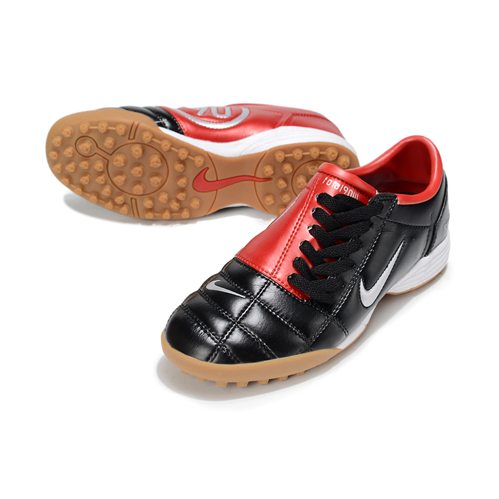 Chuteira Society Nike Total 90 TF Preto e Vermelho