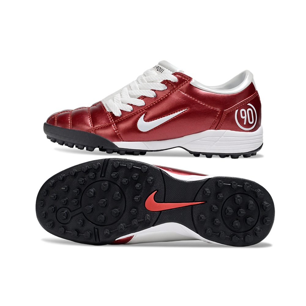 Chuteira Society Nike Total 90 TF Vermelho e Branco