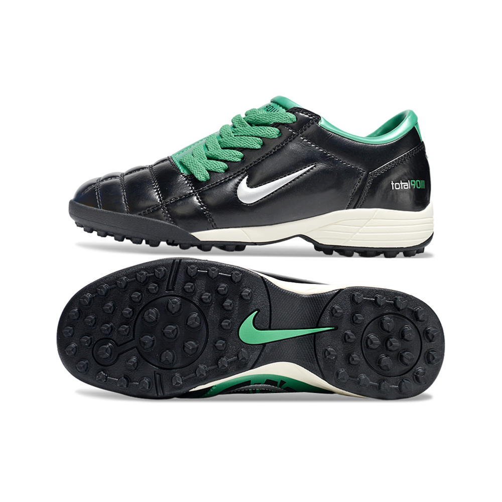 Chuteira Society Nike Total 90 TF Preto e Verde