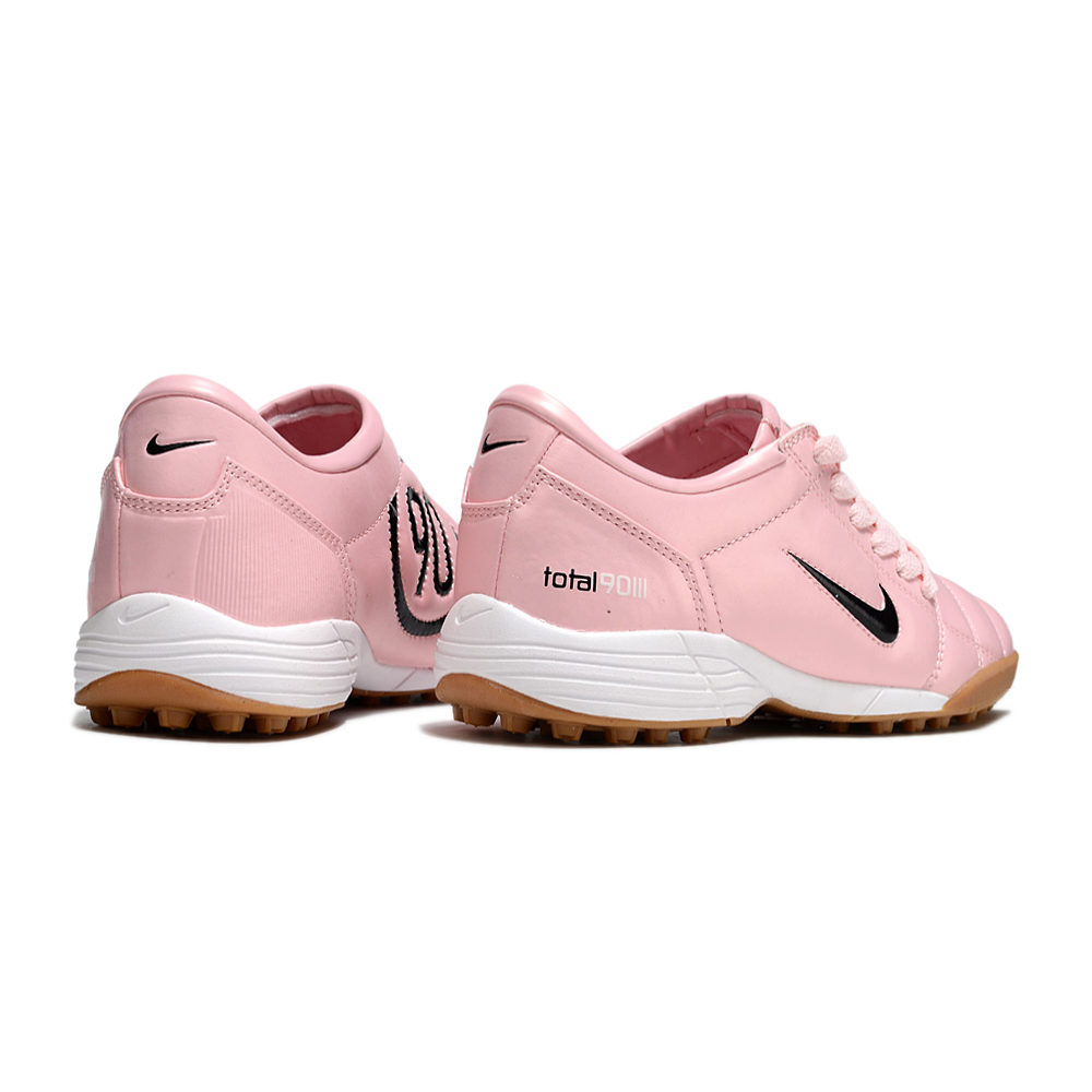 Chuteira Society Nike Total 90 TF Rosa e Branco