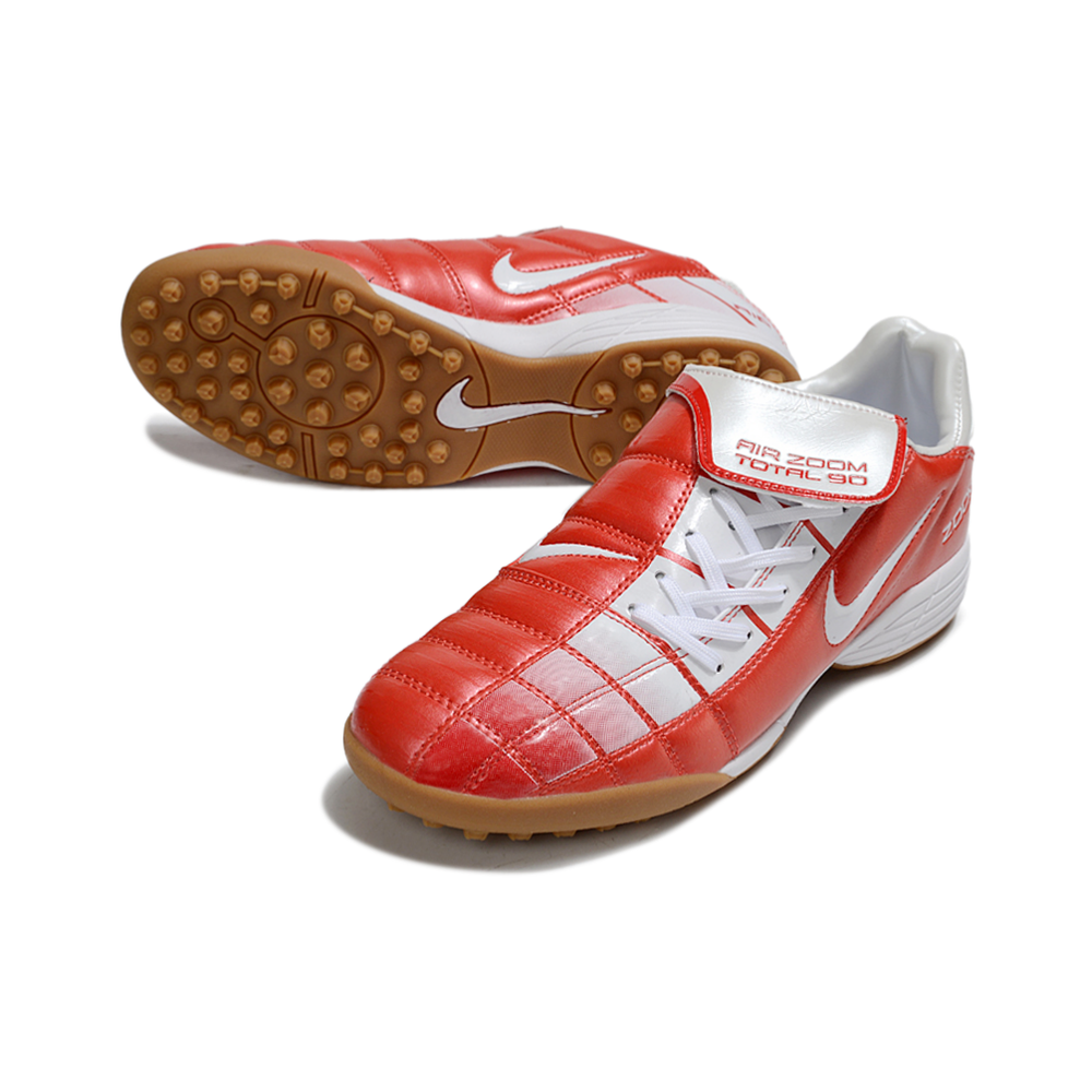 Chuteira Society Nike Total 90 TF Vermelho e Branco