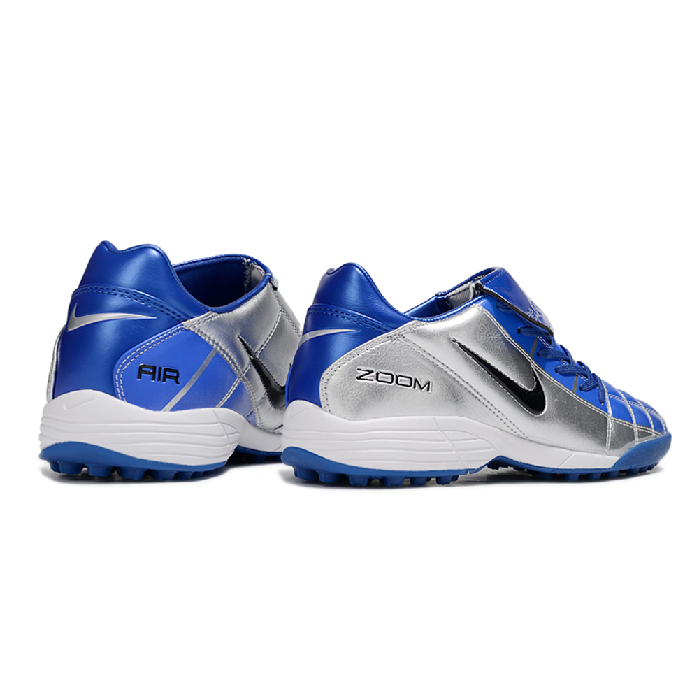 Chuteira Society Nike Total 90 TF Prata e Azul