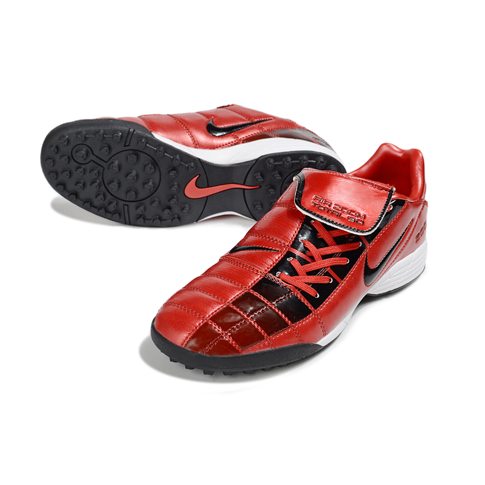 Chuteira Society Nike Total 90 TF Preto e Vermelho