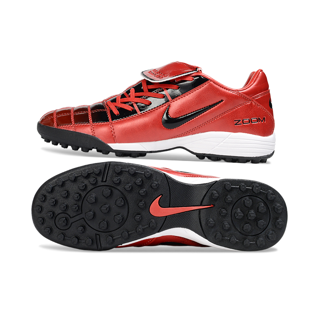 Chuteira Society Nike Total 90 TF Preto e Vermelho