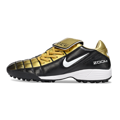 Chuteira Society Nike Total 90 TF Dourado e Preto