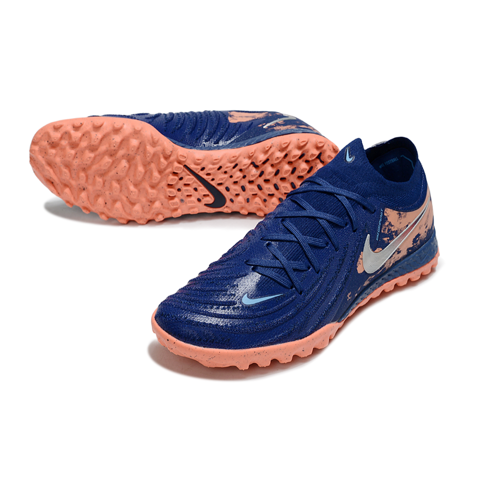 Chuteira Society Nike Phantom GX 2 Elite TF Azul e Rosa