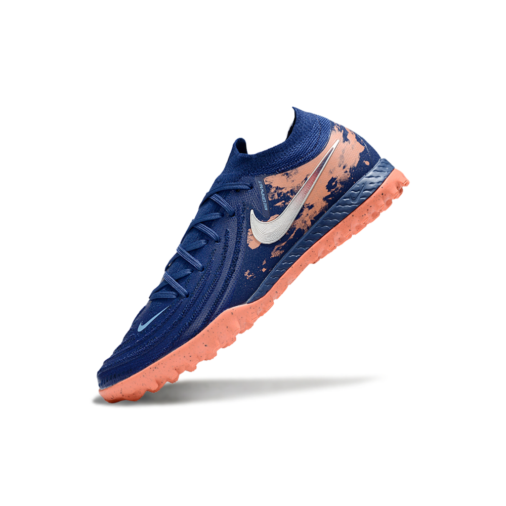Chuteira Society Nike Phantom GX 2 Elite TF Azul e Rosa