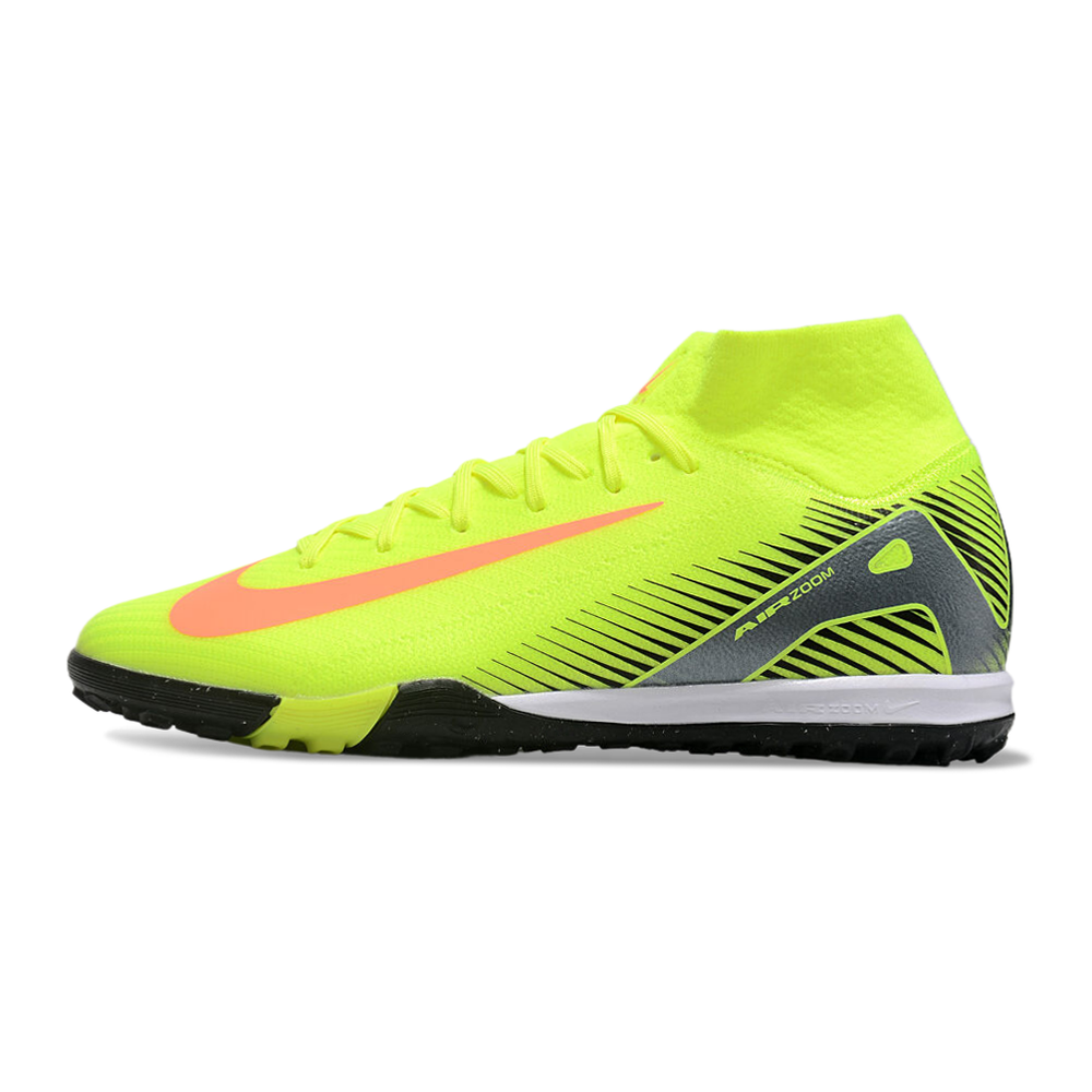 Chuteira Society Nike Air Zoom Mercurial Superfly 10 Elite TF Amarelo e Preto