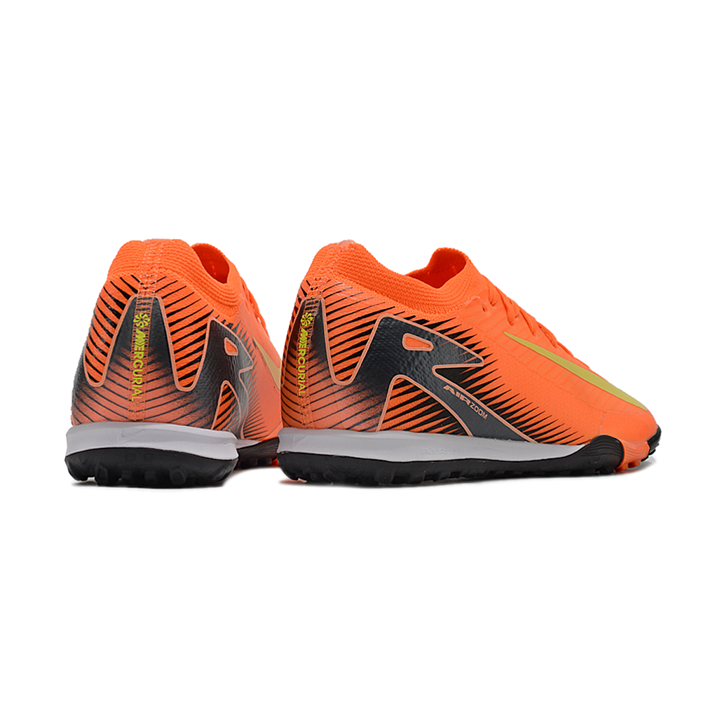 Chuteira Society Nike Air Zoom Mercurial Vapor 16 Elite TF Laranja e Preto