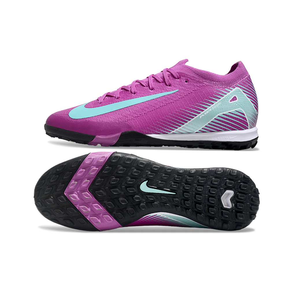 Chuteira Society Nike Air Zoom Mercurial Vapor 16 Elite TF Roxo e Azul