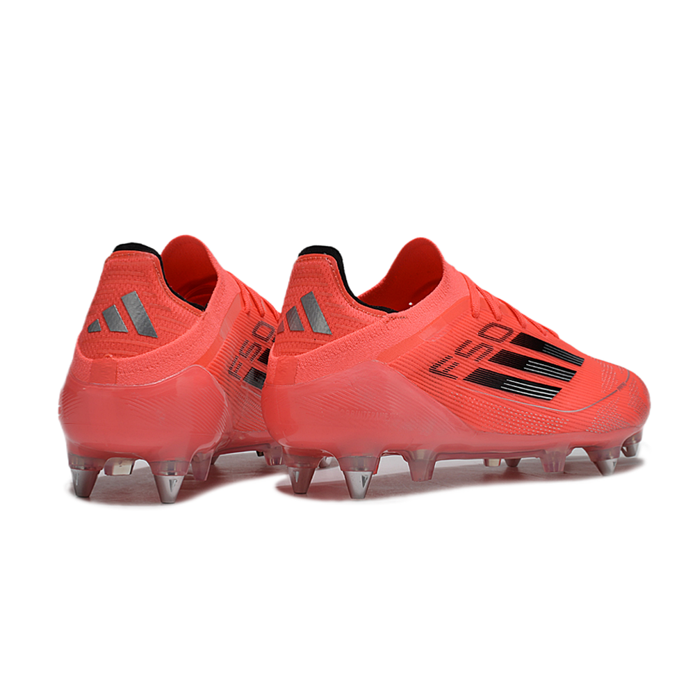 Chuteira Campo Adidas F50 Ponta de Aluminio Vermelho e Preto