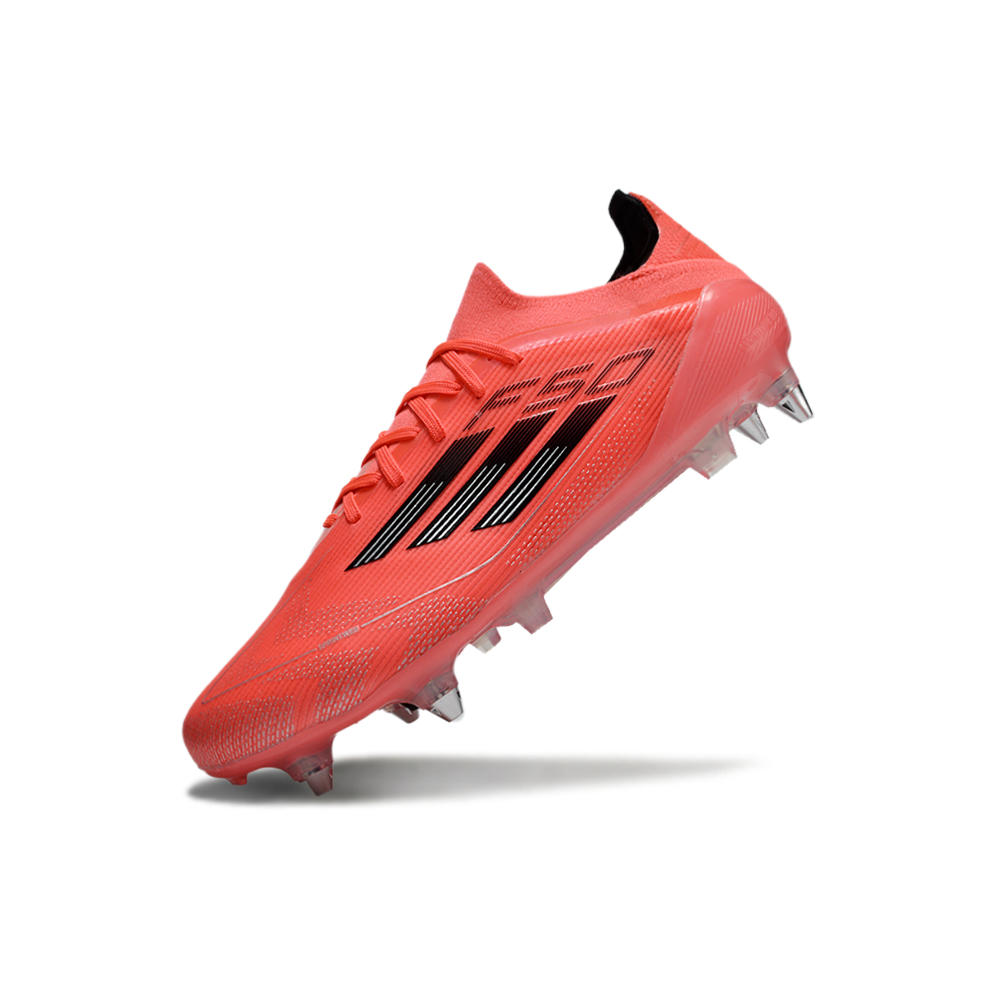 Chuteira Campo Adidas F50 Ponta de Aluminio Vermelho e Preto