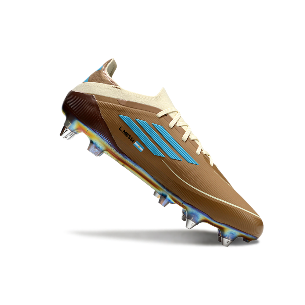 Chuteira Campo Adidas F50 Ponta de Aluminio Marrom