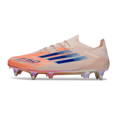 Chuteira Campo Adidas F50 Ponta de Aluminio Rosa e Azul