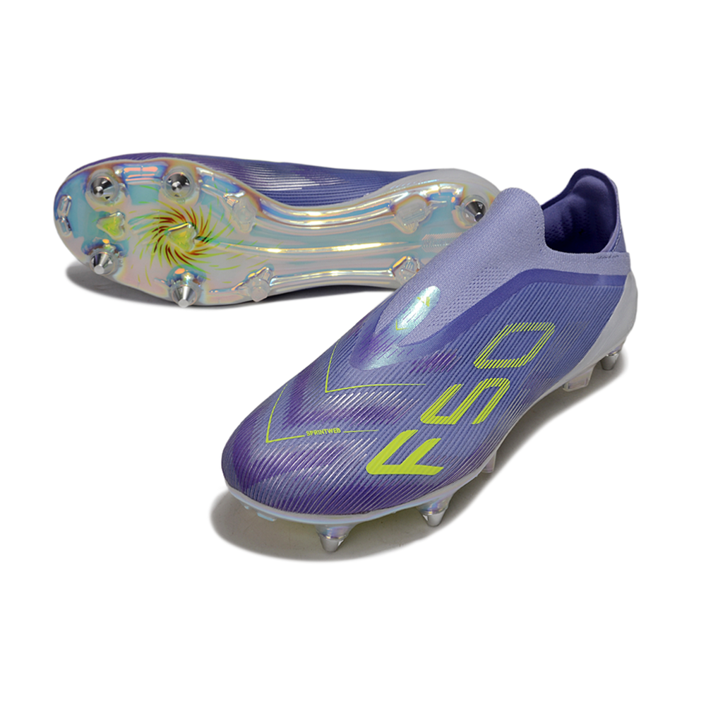 Chuteira Campo Adidas F50+ LL Ponta de Aluminio Roxo e Verde