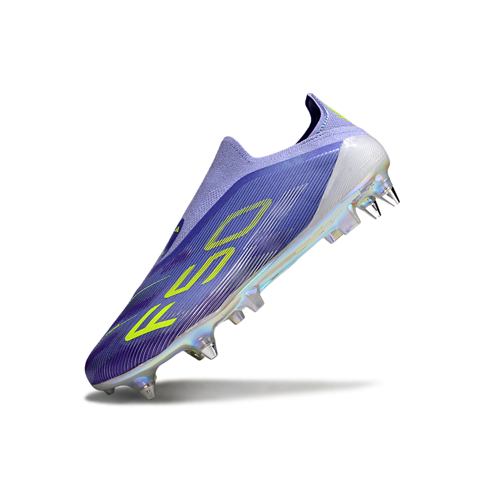 Chuteira Campo Adidas F50+ LL Ponta de Aluminio Roxo e Verde