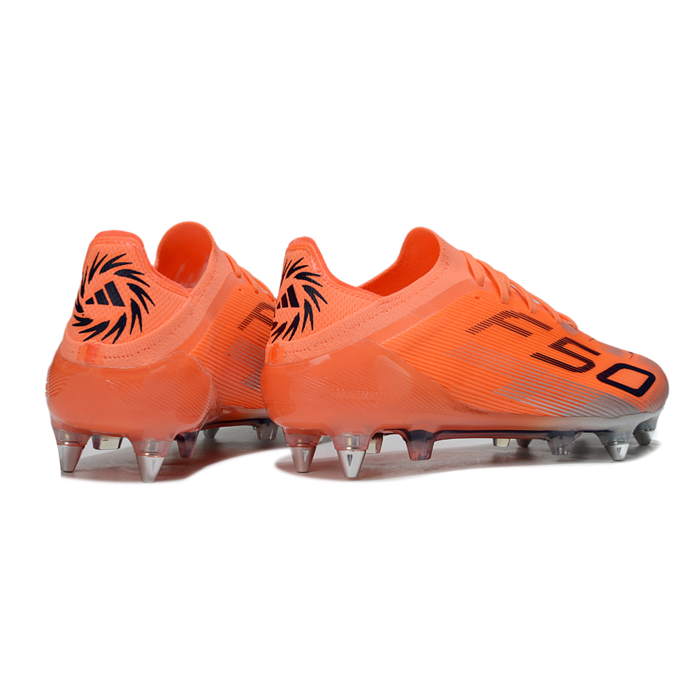 Chuteira Campo Adidas F50 Ponta de Aluminio Laranja e Preto