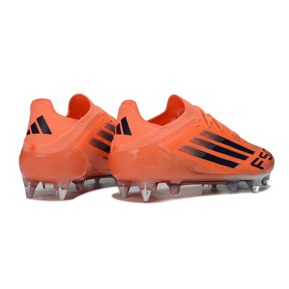 Chuteira Campo Adidas F50 Ponta de Aluminio Laranja e Preto