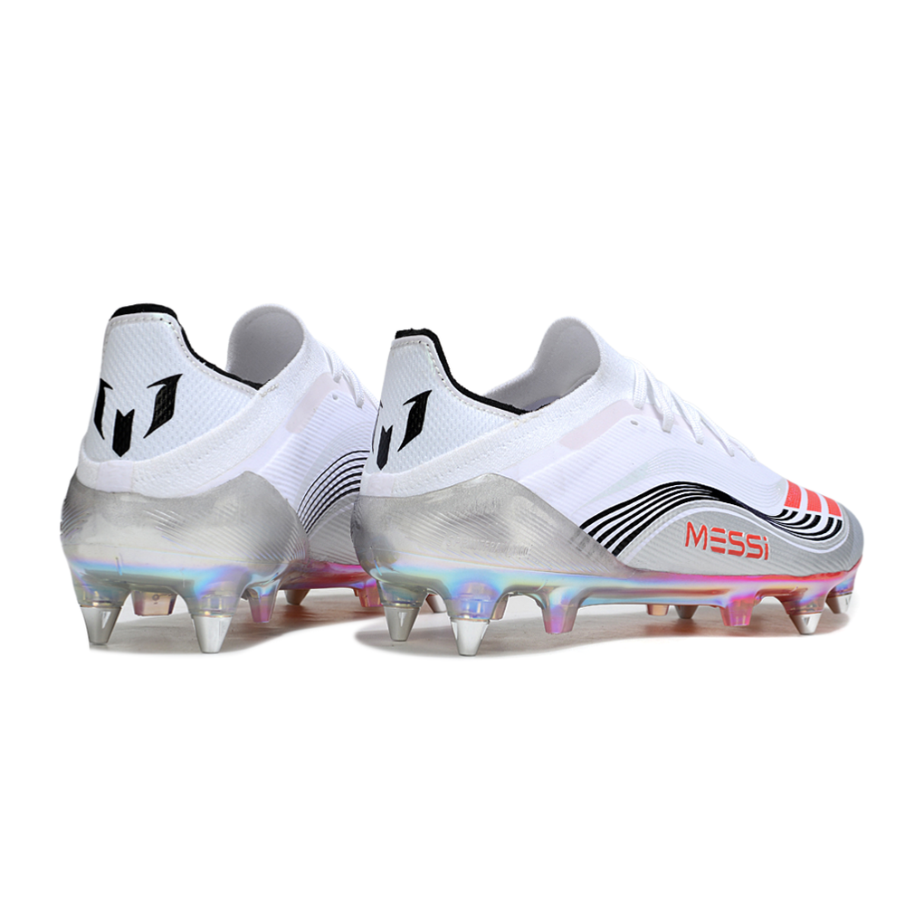 Chuteira Campo Adidas F50 Ponta de Aluminio ''Prestig10'' Branco, Preto e Rosa