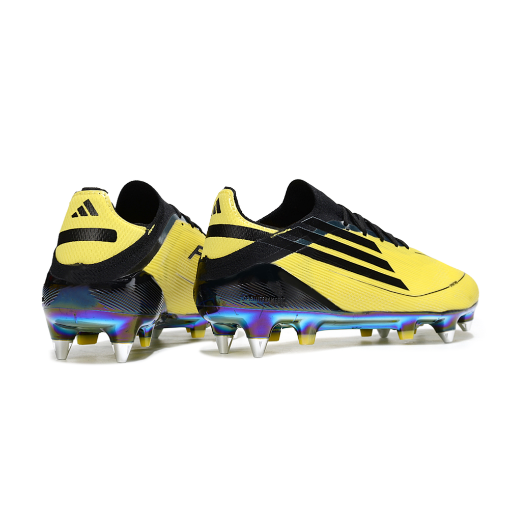 Chuteira Campo Adidas F50 Ponta de Aluminio Amarelo e Preto 