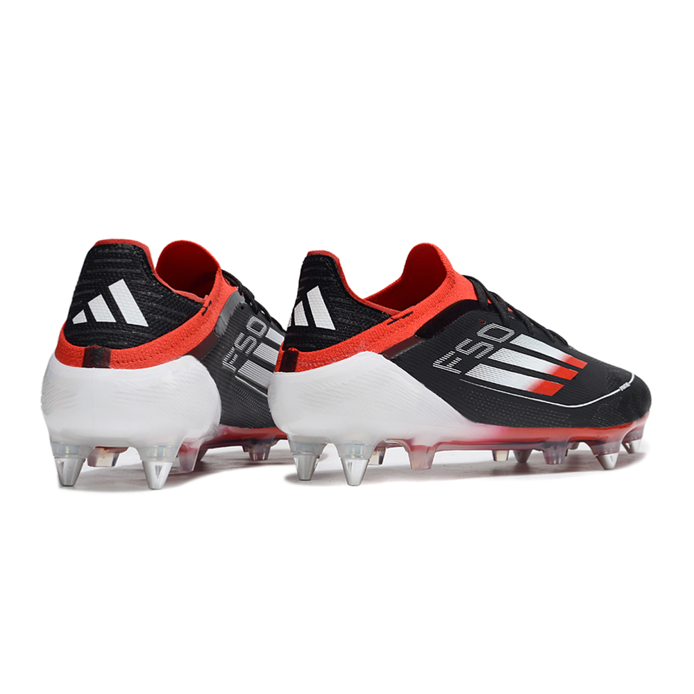 Chuteira Campo Adidas F50 Ponta de Aluminio Vermelho e Preto 