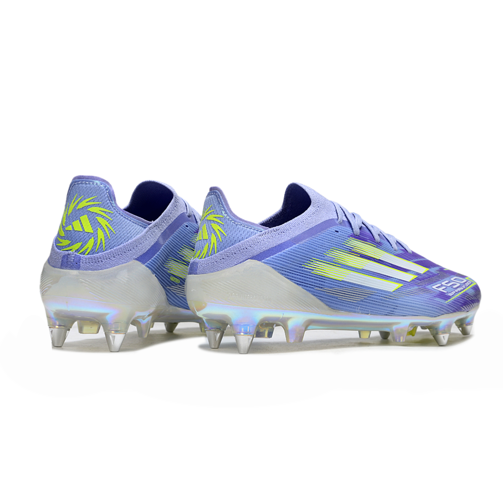Chuteira Campo Adidas F50 Ponta de Aluminio Roxo e Verde