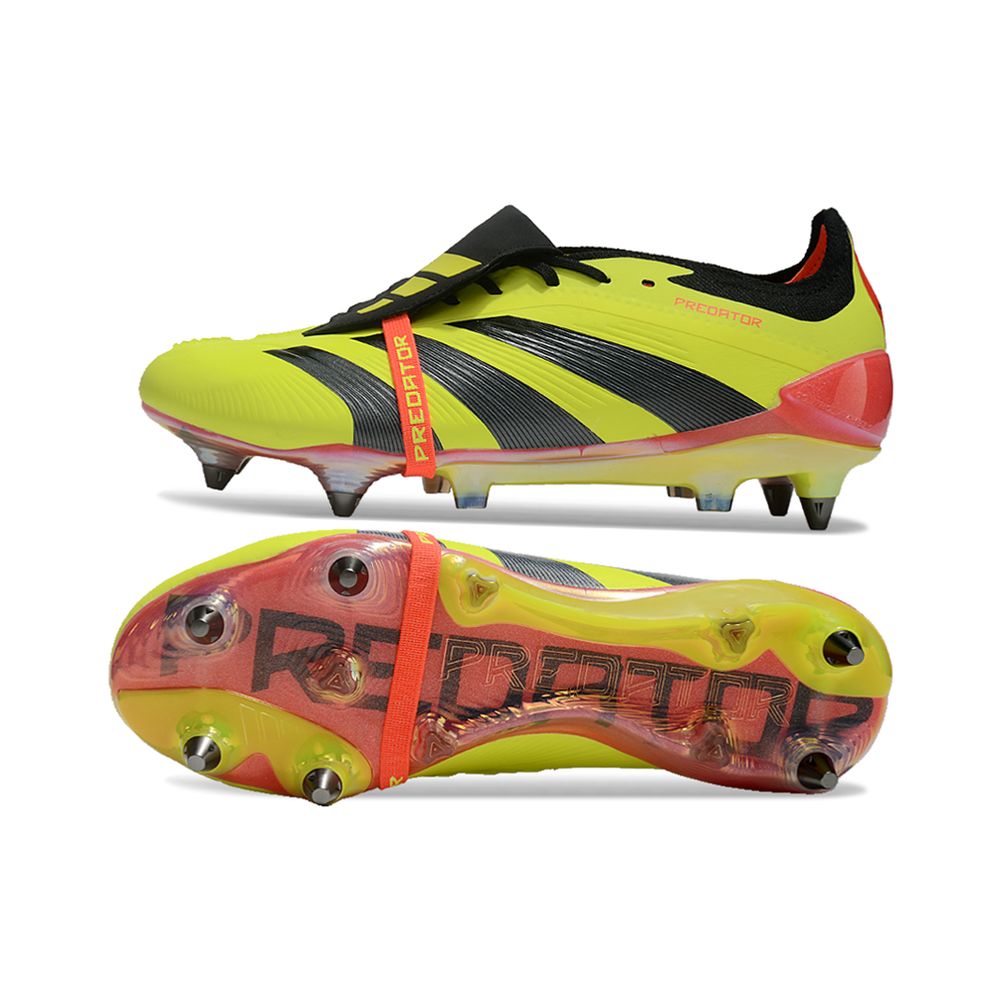Chuteira Campo Adidas Predator Elite FT 30 Ponta de Aluminio Amarelo e Preto