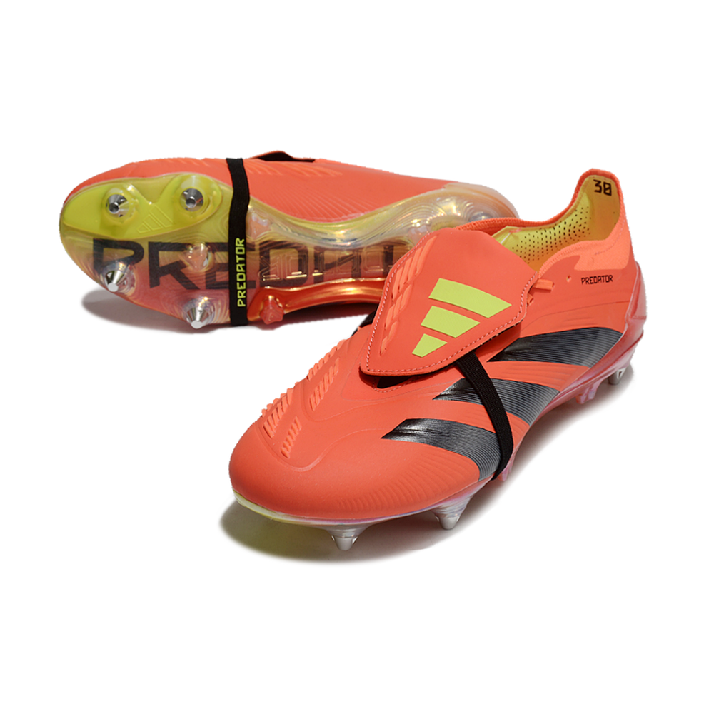 Chuteira Campo Adidas Predator Elite FT 30 Ponta de Aluminio Vermelho e Preto