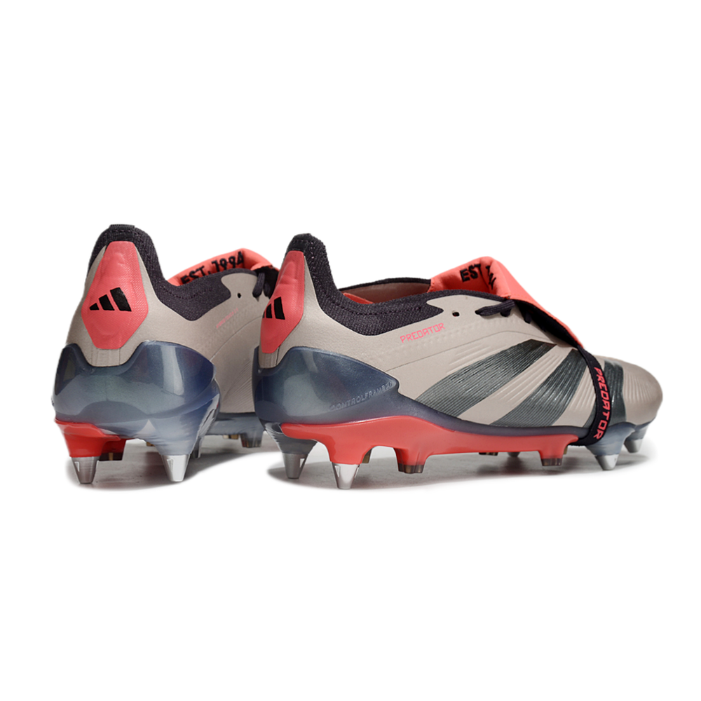 Chuteira Campo Adidas Predator Elite FT 30 Ponta de Aluminio Chumbo e Vermelho