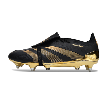 Chuteira Campo Adidas Predator Elite FT 30 Ponta de Aluminio Preto e Dourado
