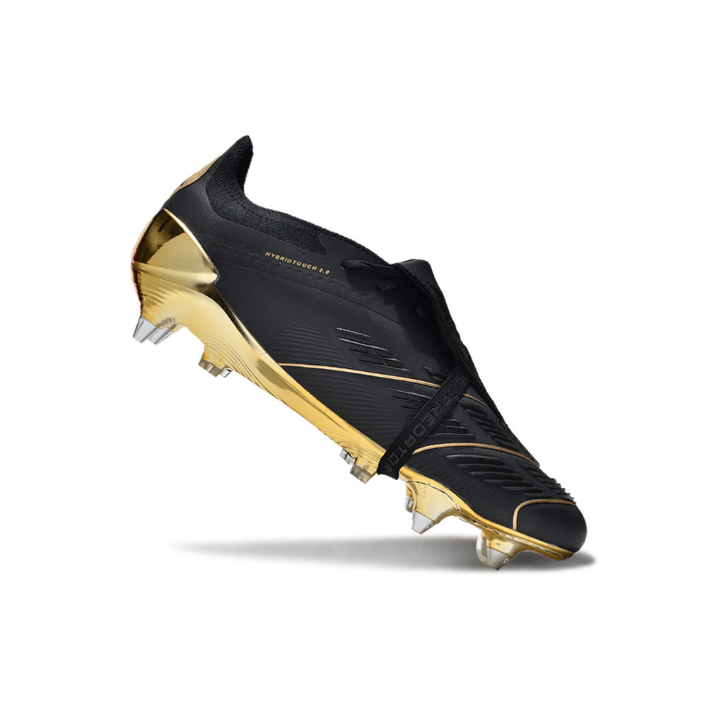 Chuteira Campo Adidas Predator Elite FT 30 Ponta de Aluminio Preto e Dourado