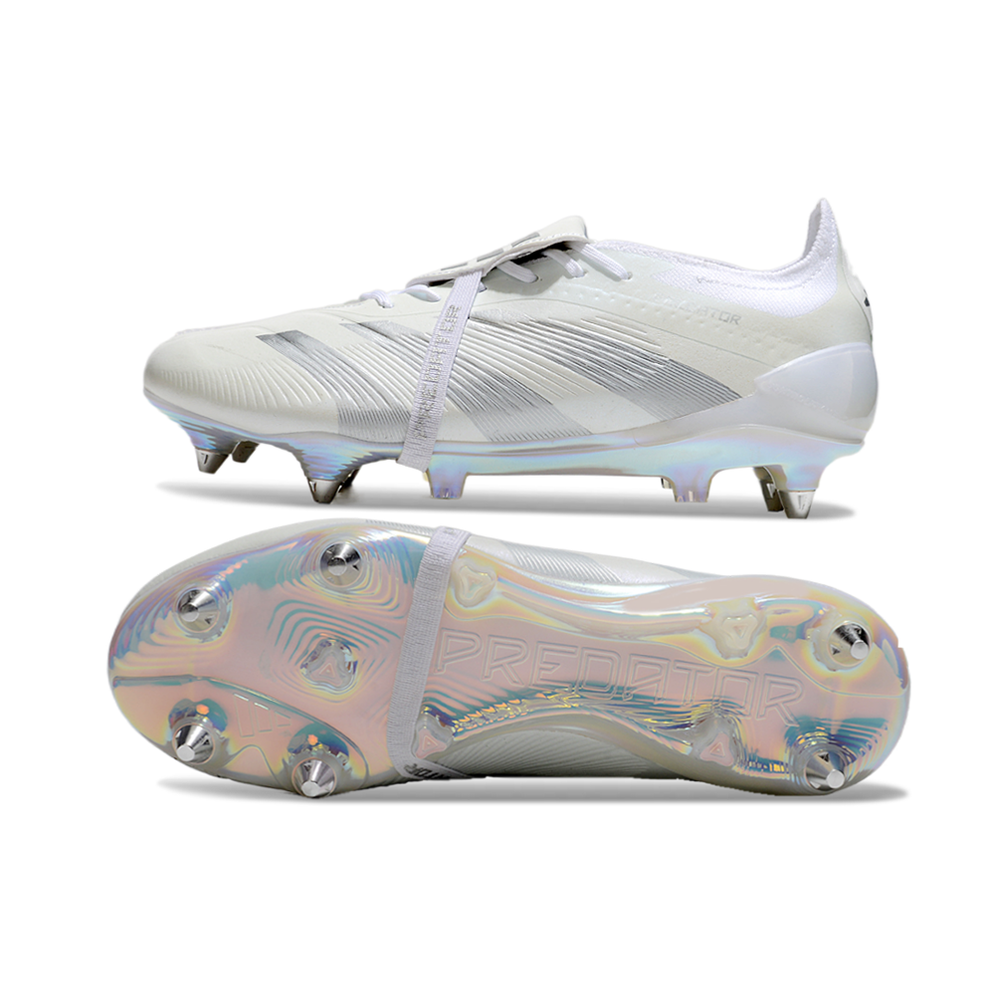 Chuteira Campo Adidas Predator Elite FT 30 Ponta de Aluminio Branco
