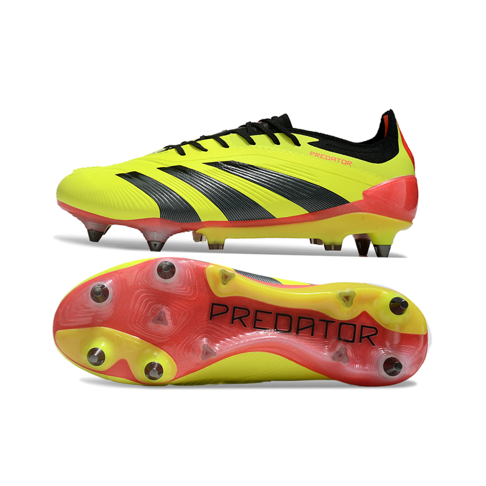 Chuteira Campo Adidas Predator Elite Ponta de Aluminio Amarelo e Preto