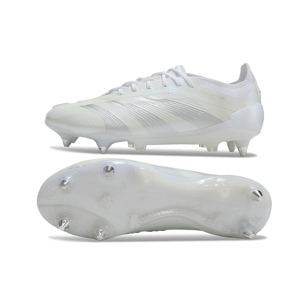 Chuteira Campo Adidas Predator Elite Ponta de Aluminio Branco 