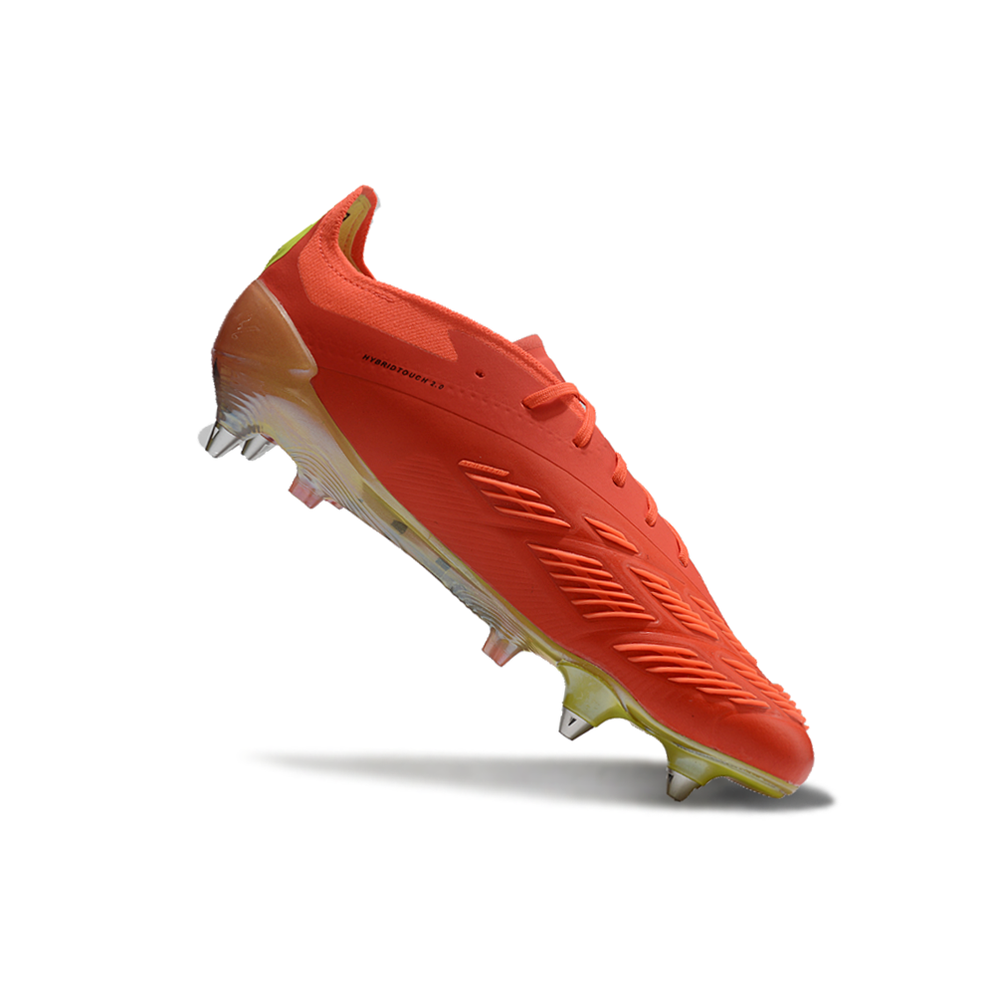 Chuteira Campo Adidas Predator Elite Ponta de Aluminio Vermelho e Preto