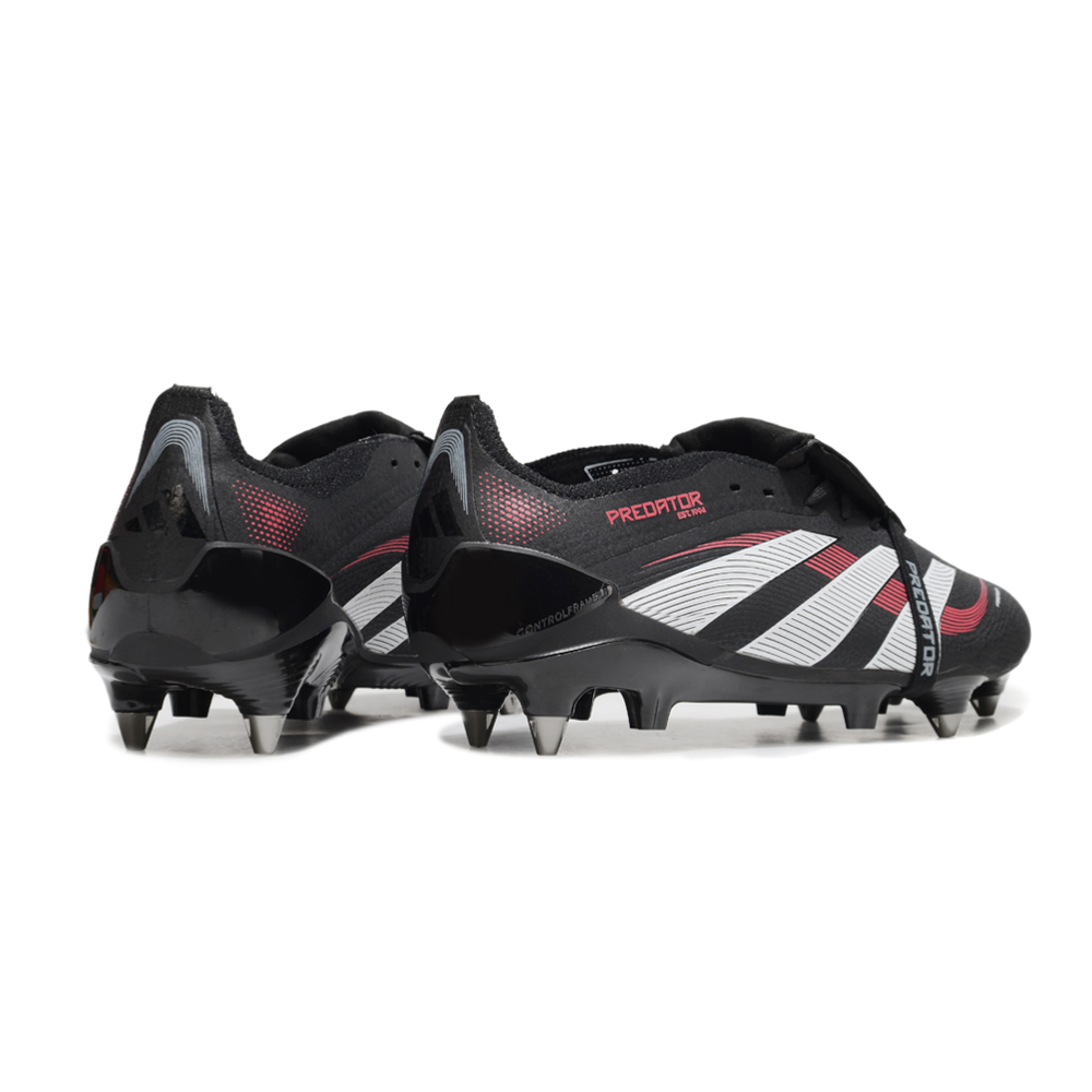 Chuteira Campo Adidas Predator Elite FT 30 Ponta de Aluminio Preto e Vermelho