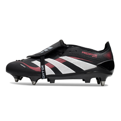 Chuteira Campo Adidas Predator Elite FT 30 Ponta de Aluminio Preto e Vermelho