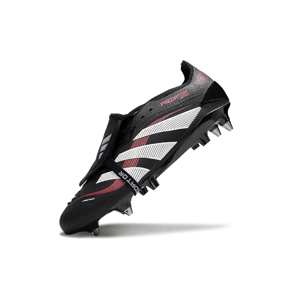 Chuteira Campo Adidas Predator Elite FT 30 Ponta de Aluminio Preto e Vermelho