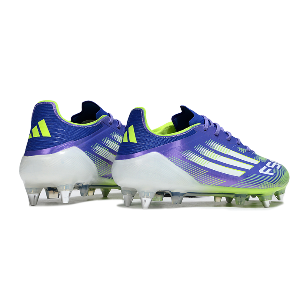 Chuteira Campo Adidas F50 Ponta de Aluminio Roxo e Verde