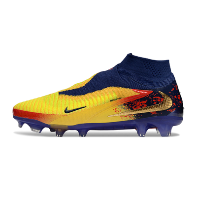 Chuteira Campo Nike Phantom GX 6 Elite FG Azul, Amarelo e Vermelho