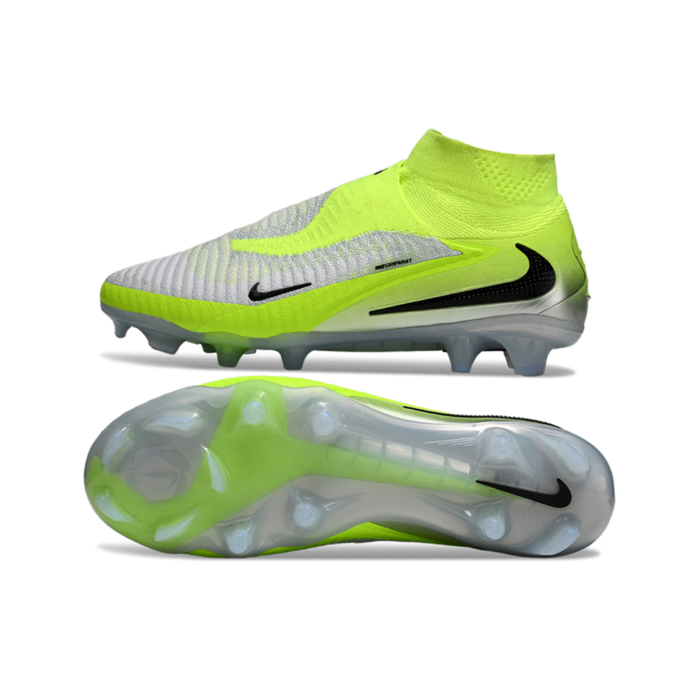 Chuteira Campo Nike Phantom GX 6 Elite FG Cinza e Verde