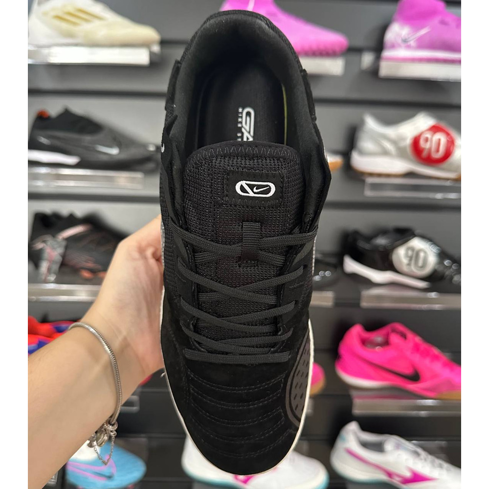 Chuteira Futsal Nike StreetGato IC Preta e Branca - Pronta Entrega